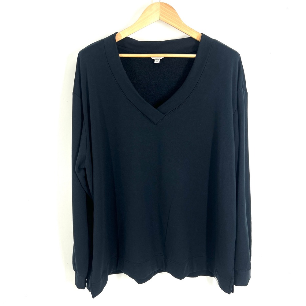 Orvis Classic Collection Navy Blue V-Neck Fleece Sweatshirt XXL 1720418